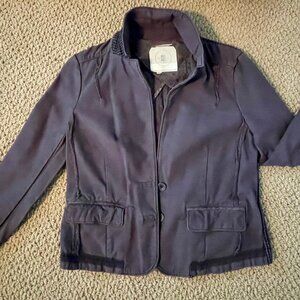 Anthropologie Hei Hei Gray Blue Unstructured Blazer Women's size 8